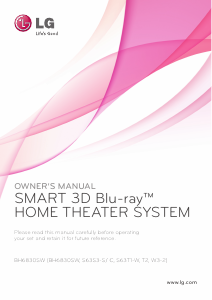 Handleiding LG BH6830SW Home cinema set