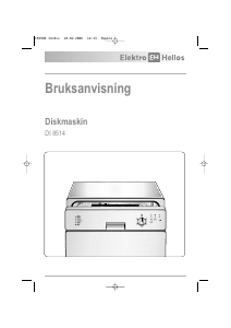 Bruksanvisning ElektroHelios DI8514 Diskmaskin
