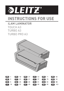 Manuál Leitz iLAM Turbo Pro A3 Laminovačka