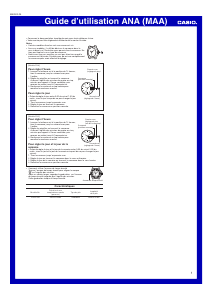 Mode d’emploi Casio Collection MRW-200H-1B2VEF Montre