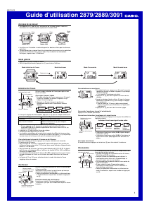 Mode d’emploi Casio Collection W-201-1AVEF Montre