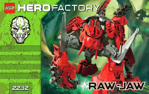 Manual Lego set 2232 Hero Factory Raw-Jaw