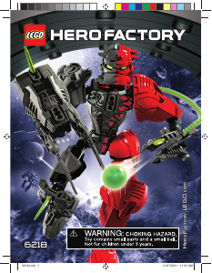 Εγχειρίδιο Lego set 6218 Hero Factory Splitface