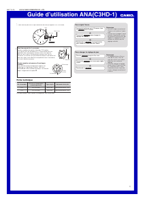 Mode d’emploi Casio Edifice EFV-100D-1AVUEF Montre