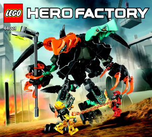 Manual Lego set 44021 Hero Factory Splitter beast vs. Furno and Evo