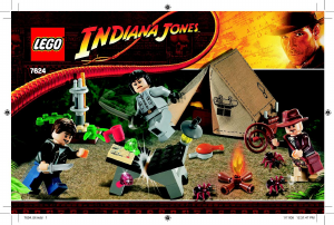 Handleiding Lego set 7624 Indiana Jones Kamperen in de jungle