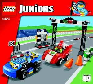 Manual Lego set 10673 Juniors Race car rally