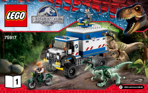 Handleiding Lego set 75917 Jurassic World Raptorrooftocht