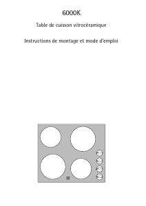 Mode d’emploi AEG 6000K-BN Table de cuisson