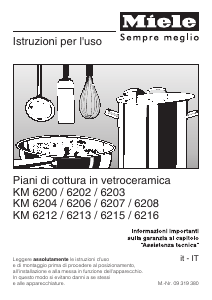 Manuale Miele HM 6216 Piano cottura