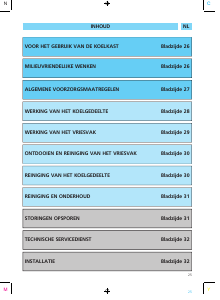 Handleiding Bauknecht KVI 2751/0 Koel-vries combinatie