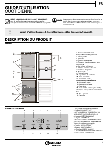 Mode d’emploi Bauknecht KGLF 18 A3+ IN Réfrigérateur combiné