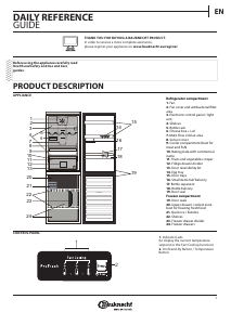 Handleiding Bauknecht KGNF 18 A2+ PLATIN Koel-vries combinatie