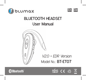 Handleiding Blumax BT-ET07 Headset