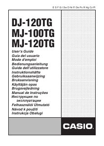 Manual Casio MJ-100TG Calculator