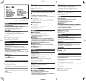 Manual Casio GX-120S Calculator