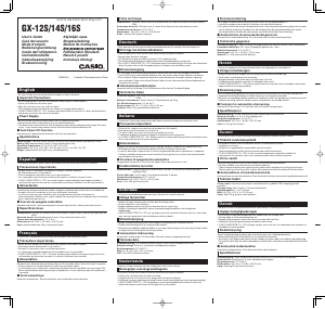 Manual de uso Casio GX-14S Calculadora