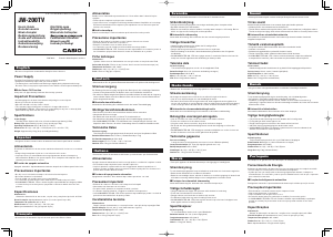 Manual Casio JW-200TV Calculator