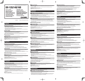 Manual Casio GX-16S Calculator