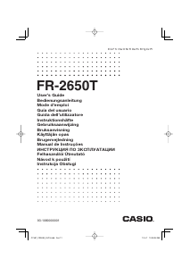 Manual Casio FR-2650T Calculator