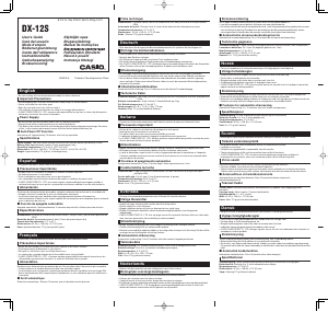 Manual de uso Casio DX-12S Calculadora
