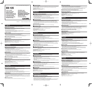 Manual Casio DX-12S Calculator