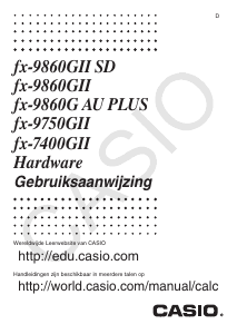 Handleiding Casio FX-9860GII SD Grafische rekenmachine