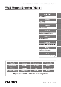 Handleiding Casio YM-81 Muurbeugel