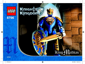 Manual de uso Lego set 8796 Knights Kingdom Rey Mathias