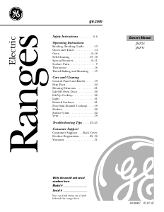 Manual GE JMP28BC1E Range