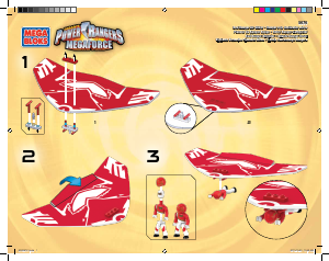 Bruksanvisning Mega Bloks set 5676 Power Rangers Airglider röda ranger