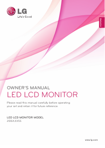 Handleiding LG 20EA33SS-B LED monitor