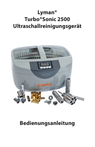 Bedienungsanleitung Lyman Turbo Sonic 2500 Ultraschallreiniger