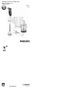 Manual de uso Philips HR1637 Batidora de mano