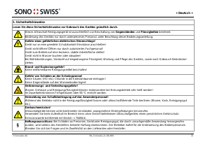 Bedienungsanleitung Sonoswiss SW 18 H Ultraschallreiniger