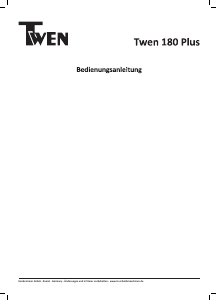 Bedienungsanleitung Twen T 180 Plus Schreibmaschine