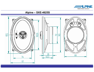 Εγχειρίδιο Alpine SXE-4625S Ηχείο αυτοκινήτου