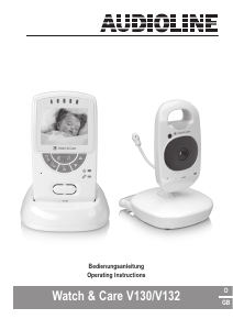 Manual Audioline Watch and Care V130 Baby Monitor