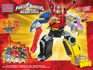 Manual de uso Mega Bloks set 5875 Power Rangers Megazord gran gosei