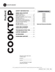 Mode d’emploi GE JP3530SJ2SS Table de cuisson