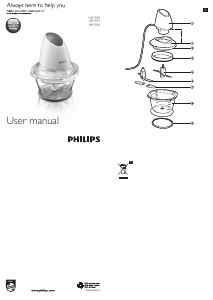 Manual Philips HR1397 Chopper