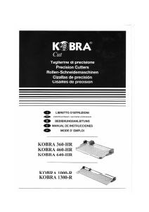 Handleiding Kobra 460-HR Papiersnijder