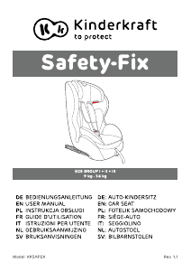 Manual Kinderkraft Safety-Fix Car Seat