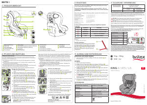 Bedienungsanleitung Britax King II Autokindersitz