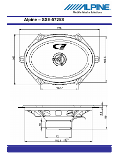 Руководство Alpine SXE-5725S Автомобильный динамик