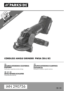 Vadovas Parkside IAN 290756 Kampinis šlifuoklis