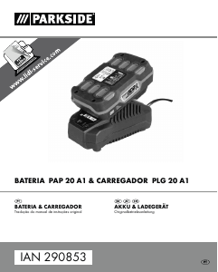 Manual Parkside IAN 290853 Carregador de pilhas