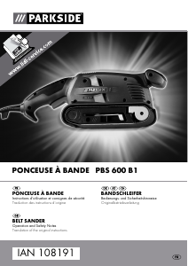 Mode d’emploi Parkside IAN 108191 Ponceuse à bande