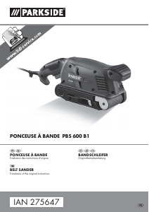 Mode d’emploi Parkside IAN 275647 Ponceuse à bande