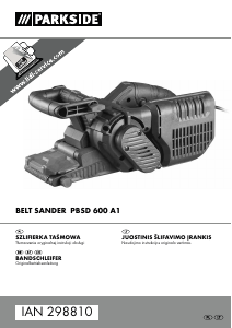 Vadovas Parkside IAN 298810 Juostinis šlifuoklis